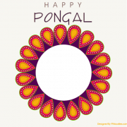 Create Happy Pongal Wishes Photo Frame With Name Online. Beautiful Pongal Festival Whatsapp DP With Photo. Customize Pongal Photo Frame Pics With Name Online