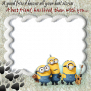 Create Cute Friendship Photo Frame With Your Photo and Name Pics. Generate Custom Photo Frame For Friends. Customize Photo Frame With Quotes and Photos Online