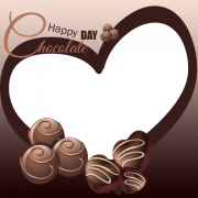 Happy Chocolate Day Photo Frame With Custom Name
