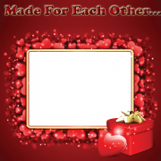 Beautiful Love Frame With Red Hearts and Your Photo