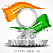 Create Happy Republic Day Abstract Art Frame With Your Photo