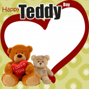 Happy Teddy Day Valentine Frame Generator For Love Couple