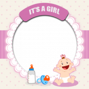Its a Girl Cute Baby Girl Photo Frame With Your Custom Photo