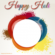 Happy Holi Festival New Colorful Frame With Your Photo. Create Holi Photo Frame Online. Personalized Holi Greeting With Your Photo. MyPhoto Frame Maker For DP Pics