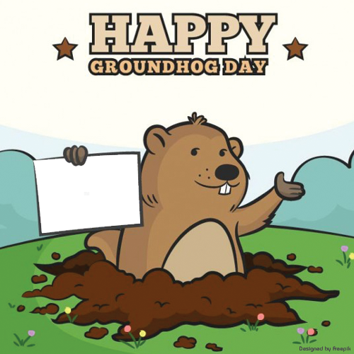 Generate Happy Groundhog Day Wishes Photo Frame With Name