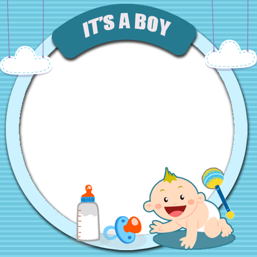 Its a Boy Cute Baby Welcome Photo Frame With Your Photo Pics